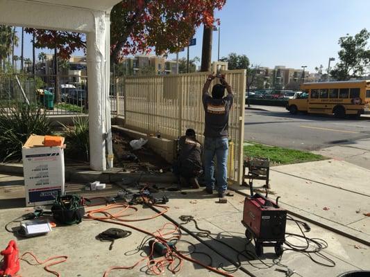 Frank's crew at work.