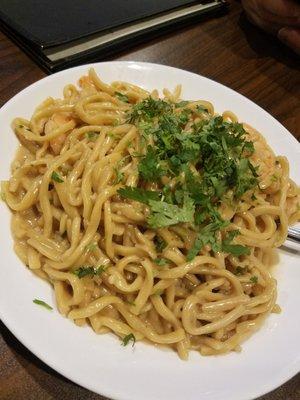 Garlic shrimp noodles