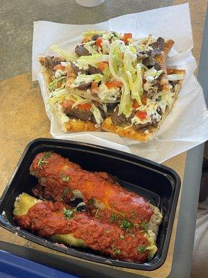 Gyro Pizza and Cabbage rolls