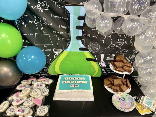 Science themed 9th birthday party