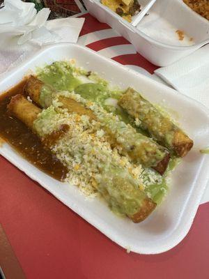 Crunchy outer shell Frozen in the middle taquitos