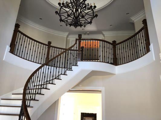 interior painting of  big white house exterior we did in Franklin