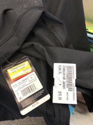 Clearance price someone bought this jacket for.