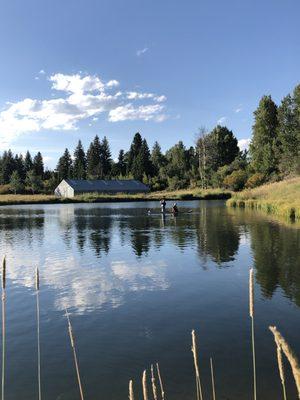 Lake LeAnn at The Old Kirby Place offers fishing, canoeing and stand-up paddleboarding.