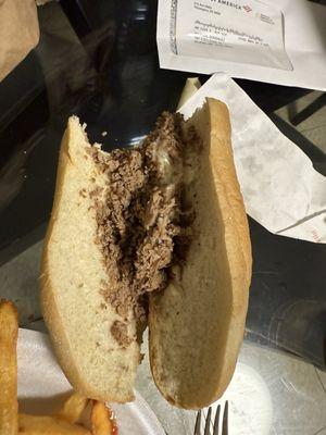 Disappointed .....my Large steak and Cheese sub "lacking"meat onions and mayo on a toasted bread.