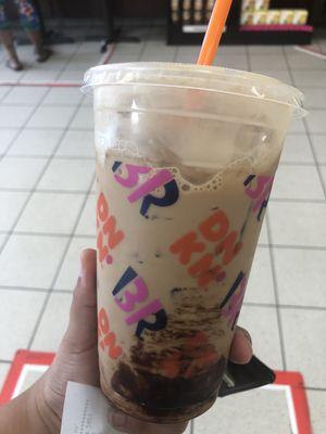 My ice-coffee. It was a little worse when I first got it but I started to mix it as soon as I received it.