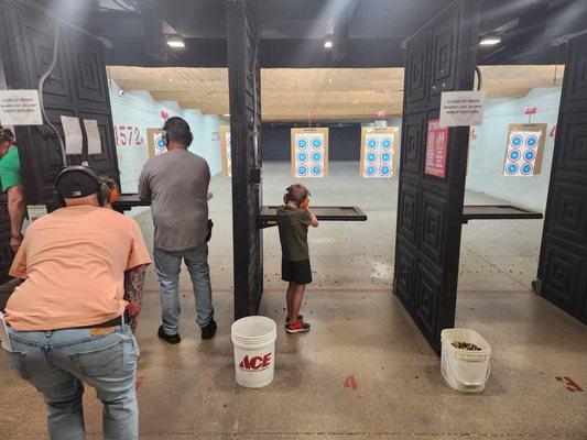 Kids learning to shoot