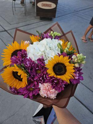 Sunflower bouquet for $25