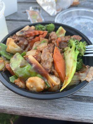 Beef and vegetables