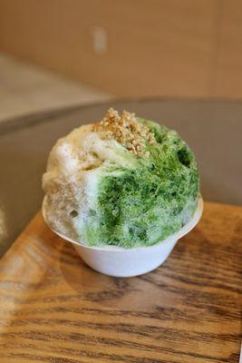 Matcha oat kakigori