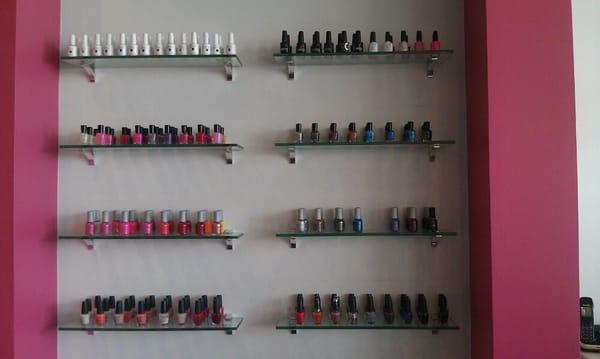 Tons of colors to choose from. And opi, Orly and zits are the best brands out there....! they do wonderful gel nails too.