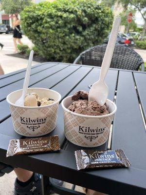 Kilwins espresso and toasted chocolate coconut