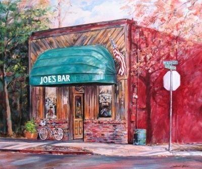 Joe's Bar, Chico, CA
 Oil Painting
 Janet Lombardi Blixt