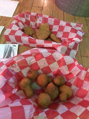 Fried mushrooms & Mac n Cheese bites