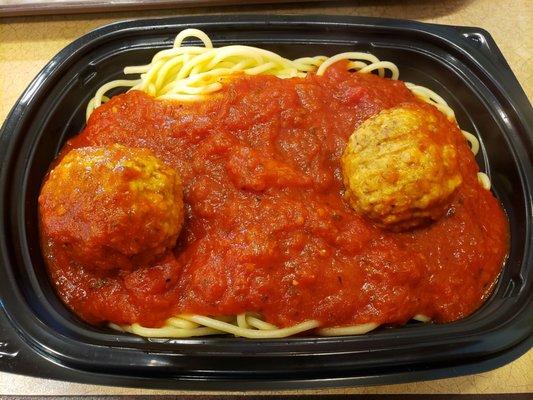 Spaghetti and meatballs.