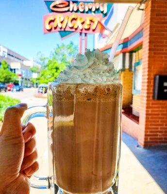 Chocolate peanut butter milkshake