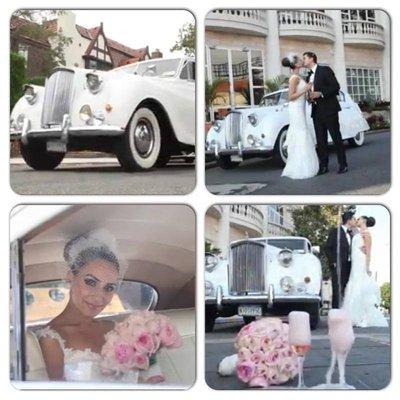 Classic wedding limo