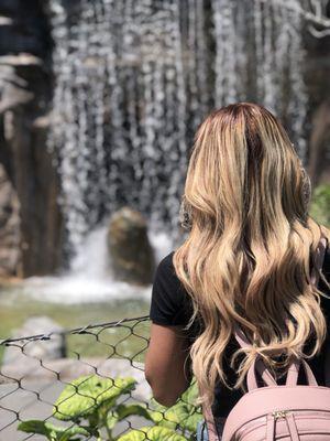 Blonde Balayage with 18in beaded extensions