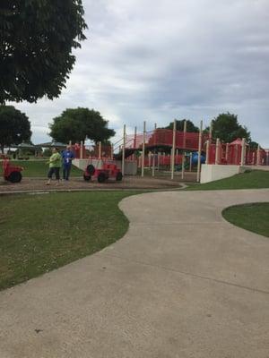 Older, middle, and toddler play grounds