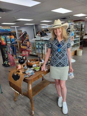 Rustic Relics owner/founder Linda Barton Cronoble at their new location and grand re-opening weekend.