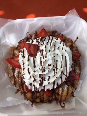 Yummy Funnel Cake! Worth every penny! It is like being at the Fair.