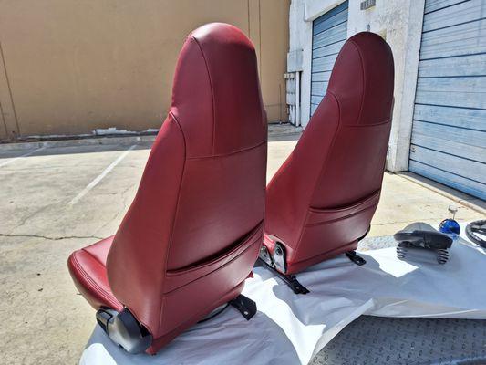 Rear view of new seats.