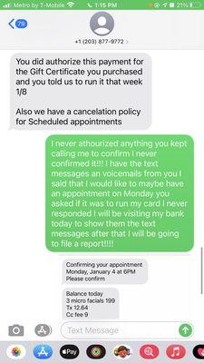 Message between customer and company