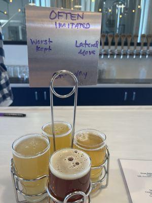 I would recommend each of these beers from my flight!