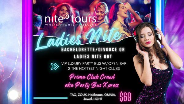 Friday Nite Tours Club Crawls to the hottest night clubs as a VIP in our luxury open bar party buses