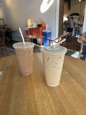 Mexican Mocha Latte and Vanilla Latte