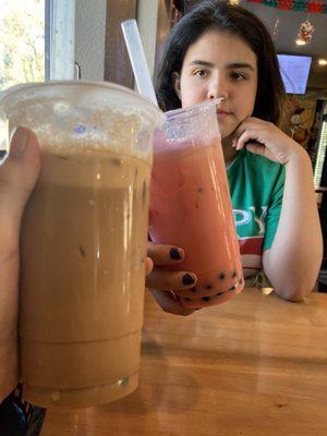 Strawberry Boba, Milk Tea Boba