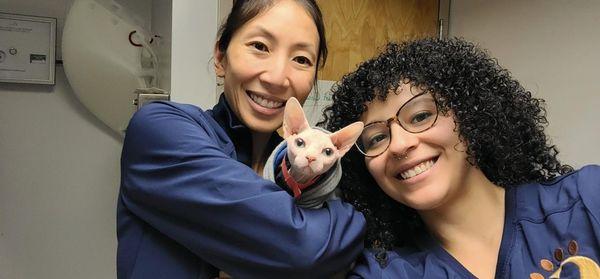 Dr. Chu and vet assistant, Nashali.