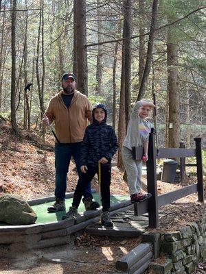 Adorable putt putt course in the woods in the mountain!