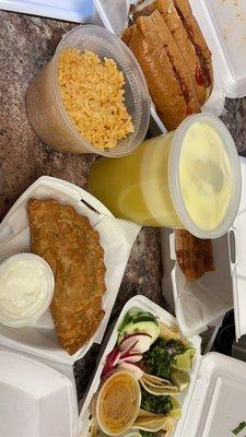 Empanadas Classic Way Tacos Aguas Frescas Cheese Steak Side Rice