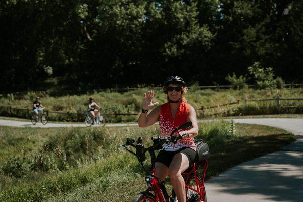 Pedego group riding at Lake Zorinsky - what a fun day!