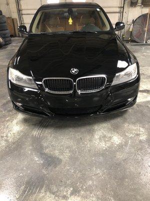 BMW 328 front collision repair