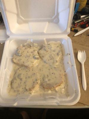 Sausage gravy and biscuit!