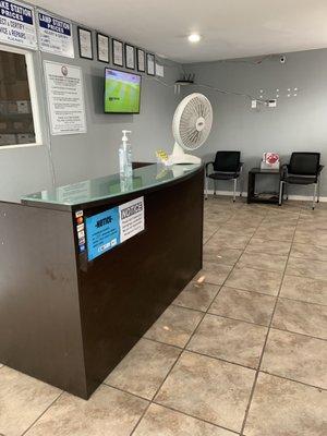 Customer waiting area