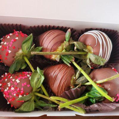 Milk chocolate covered strawberries (these are my favorite)