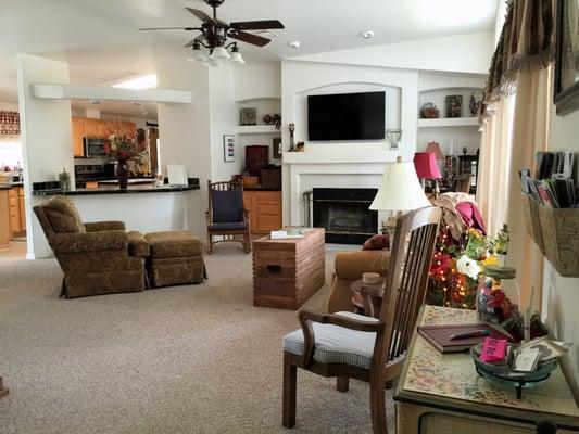 One of two living areas at BellaVida Bed and Breakfast Retreat Center.