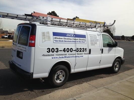 Company Vehicles Equipped w/ Window & Carpet Cleaning Equipment