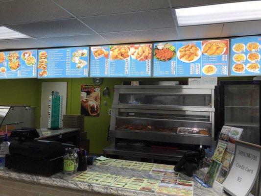 Clean, bright, and a comprehensive menu display