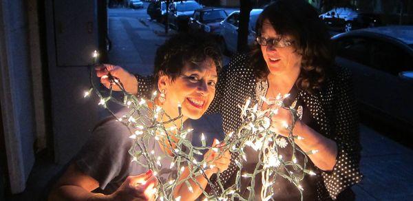 Carolyn & Betsy decorate for a show