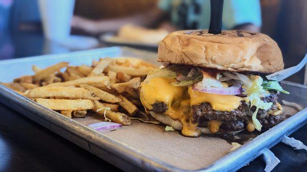 Branded Cheeseburger, double meat, double cheese.