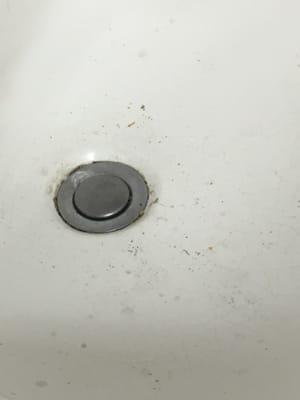 Nasty!!!!  This sink  and floors are filthy! YUK!