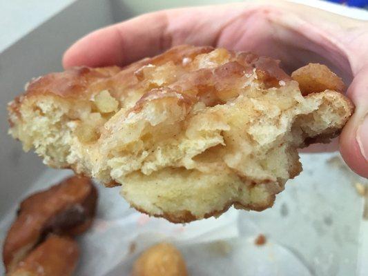 Inside of apple fritter