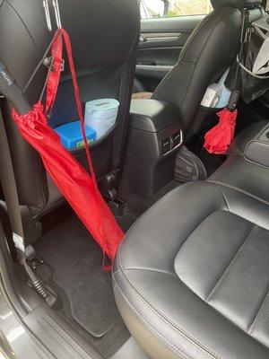 Drivers side back seat