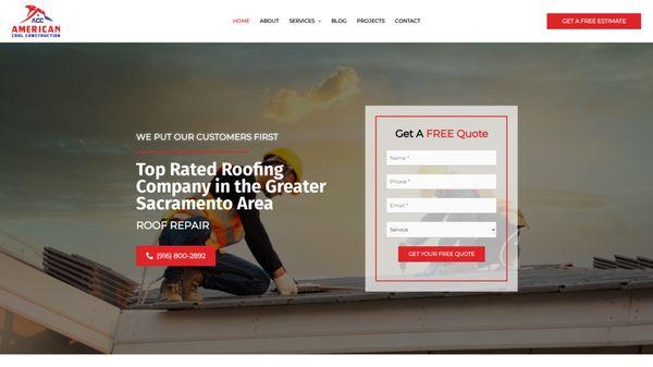 WordPress website for American Cool Construction