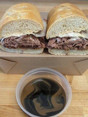 CRUST Sourdough Dip Special - 2X The Roast Beef, Warm Au Jus, Bacon Jam, Cheese, House Spread