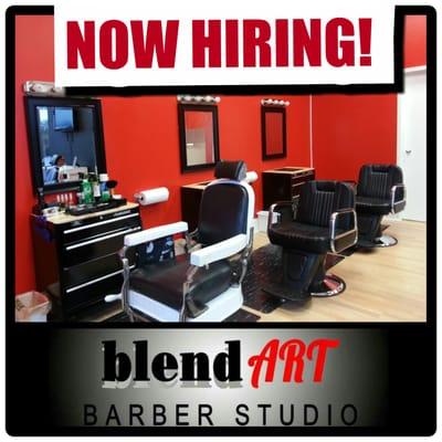 Looking for barbers/stylist. Email blendartbarberstudio@gmail.com for further information